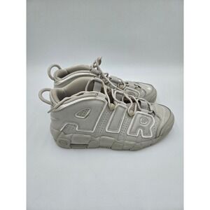 Nike Air More Uptempo Light Bone White Sneakers Basketball Shoes Size 7Y